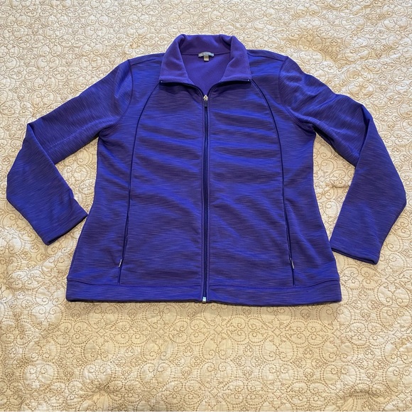 Talbots Women’s Fleece Lined Zip Up Jacket Size Large - Picture 3 of 11